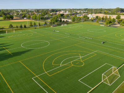 lacrosse field dimension and arial view